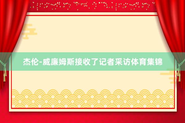 杰伦-威廉姆斯接收了记者采访体育集锦