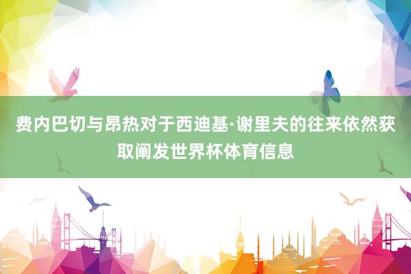 费内巴切与昂热对于西迪基·谢里夫的往来依然获取阐发世界杯体育信息