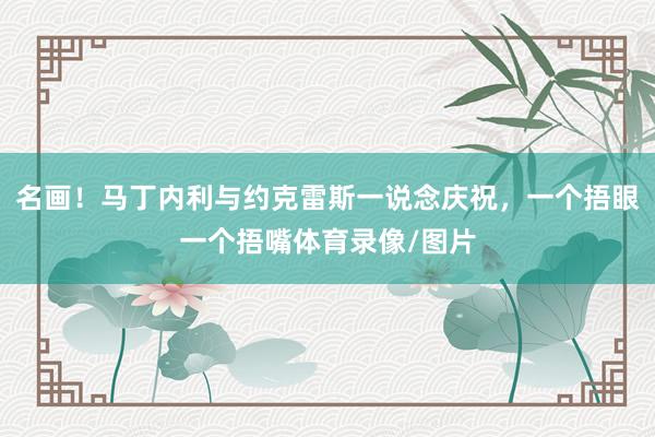 名画！马丁内利与约克雷斯一说念庆祝，一个捂眼一个捂嘴体育录像/图片