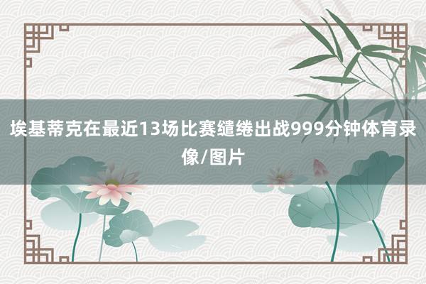 埃基蒂克在最近13场比赛缱绻出战999分钟体育录像/图片
