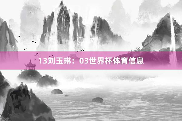 13　　刘玉琳：03世界杯体育信息