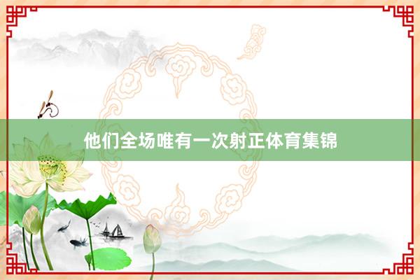 他们全场唯有一次射正体育集锦
